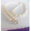 Long White Oval Pearl Necklace: สร้อยคอไข่มุกสำหรับแขวนพระ