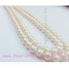 Double Lines White Pearl Necklace: สร้อยคอไข่มุกแท้สายคู่ ขนาด 7มม(เกรดA)