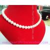Mid-length White Pearl Necklace: สร้อยคอไข่มุกแท้ขนาด 7มม เกรดA