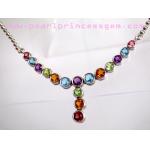 Multicolor Gemstones Necklace : สร้อยคอพลอยหลากสี
