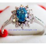 Blue topaz Ring : แหวนพลอยบลูโทพาส