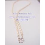 Oval Long White Pearl Necklace: สร้อยคอมุกสำหรับแขวนพระ