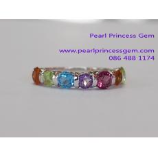 Multicolor Gemstones Ring : แหวนประดับพลอยหลากสี