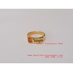 Yellow sapphire Name Ring:แหวนนามสกุลประดับพลอยบุษราคัม