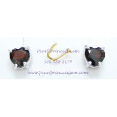 Garnet Earrings:ต่างหูพลอยโกเมน