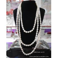 Rope White Pearl Necklace:สร้อยคอไข่มุกแบบสวมยาว