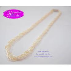Twisted pearl necklace:สร้อยไข่มุกพันเกียวรูปทรงธรรมชาติคัดวาวพิเศษ