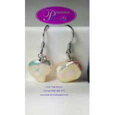 Keshi Pearls Eariings: ต่างหูไข่มุกเคชิสีเหลือบเงินและทอง