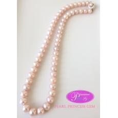 Pink Pearl Necklace: สร้อยคอไข่มุกแท้สีชมพูกลีบบัวน้ำงาม