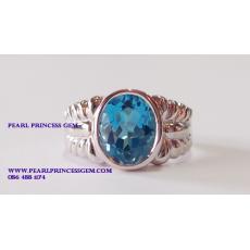 Blue Topaz Ring : แหวนพลอยบลูโทพาส
