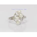 White Pearls Ring:แหวนไข่มุกแท้ประดับมุก4เม็ด(WG)