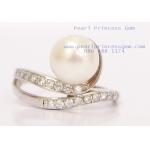 Pearl Rings:แหวนไข่มุกประดับเพชร(WG)