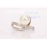 Pearl Rings:แหวนไข่มุกประดับเพชร(WG)