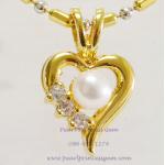 Pearl Heart Pendant:จี้ไข่มุกแท้ทรงหัวใจ