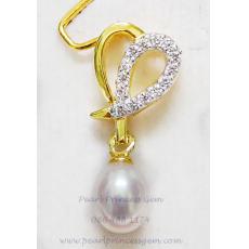 Pearl Heart Pendant:จี้ไข่มุกแท้ทรงหัวใจห้อยสั้น