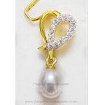 Pearl Heart Pendant:จี้ไข่มุกแท้ทรงหัวใจห้อยสั้น