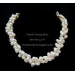 Twisted pearl necklace:สร้อยคอไข่มุกแท้เถาวัลย์พันเกลียว