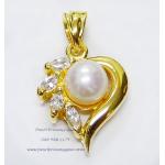 Pearl Heart Pendant:จี้ไข่มุกแท้ทรงหัวใจ(YG)