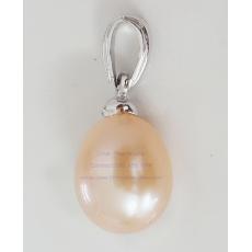 Orange Pearl Pendant:จี้ไข่มุกแท้สีส้ม(WG)