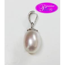 White Pearl Pendant:จี้ไข่มุกแท้สีขาวขนาดเล็ก(WG)