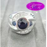 Blue Sapphire Ring: แหวนพลอยไพลินประดับเพชร