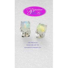 Opal Earrings:ต่างหูพลอยโอปอลแท้