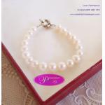 White Pearl Bracelet:สร้อยข้อมือไข่มุกแท้น้ำงามวาว