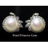 Diamond Pearl Earrings : ต่างหูไข่มุกล้อมเพชร