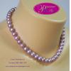 Purple Pearl Necklace:สร้อยคอไข่มุกแท้สีม่วงธรรมชาติ