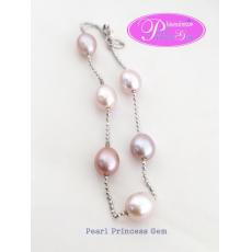 Multicolor Oval Pearl Bracelet:สร้อยข้อมือไข่มุกแท้ทรงไข่คุณภาพเยี่ยม