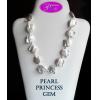 White Silver Baroque Pearls Necklace:สร้อยคอไข่มุกบาร็อกสีขาวเงินคุณภาพเยี่ยม