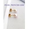 Top Selected White Pearl Stud Earrings:ต่างหูไข่มุกแท้เกรดท้อป ขนาด 5-5.5 มม.ตัวเรือนทองแท้