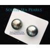 Black South Sea Pearls :ไข่มุกดำเซาท์ซี สีทาเหลือบเขียวน้ำทะเล 