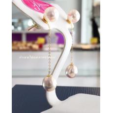 ต่างหูไข่มุกสีสวย สำหรับสวมแบบยาวหรือสวมแยกได้:Pearl accessories