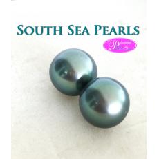 ไข่มุกเซาท์ซีสีเขียวมรกต  South Sea Pearls , Blue to Green Color